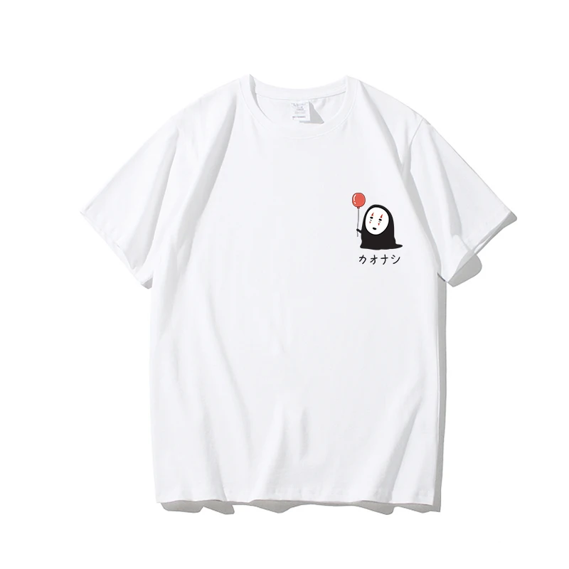 ghost face white Графическая женская футболка, футболки, эстетическая одежда ulzzang, Корейская одежда для женщин, мультяшный аниме, забавный стиль, женская футболка - Цвет: ghost face white