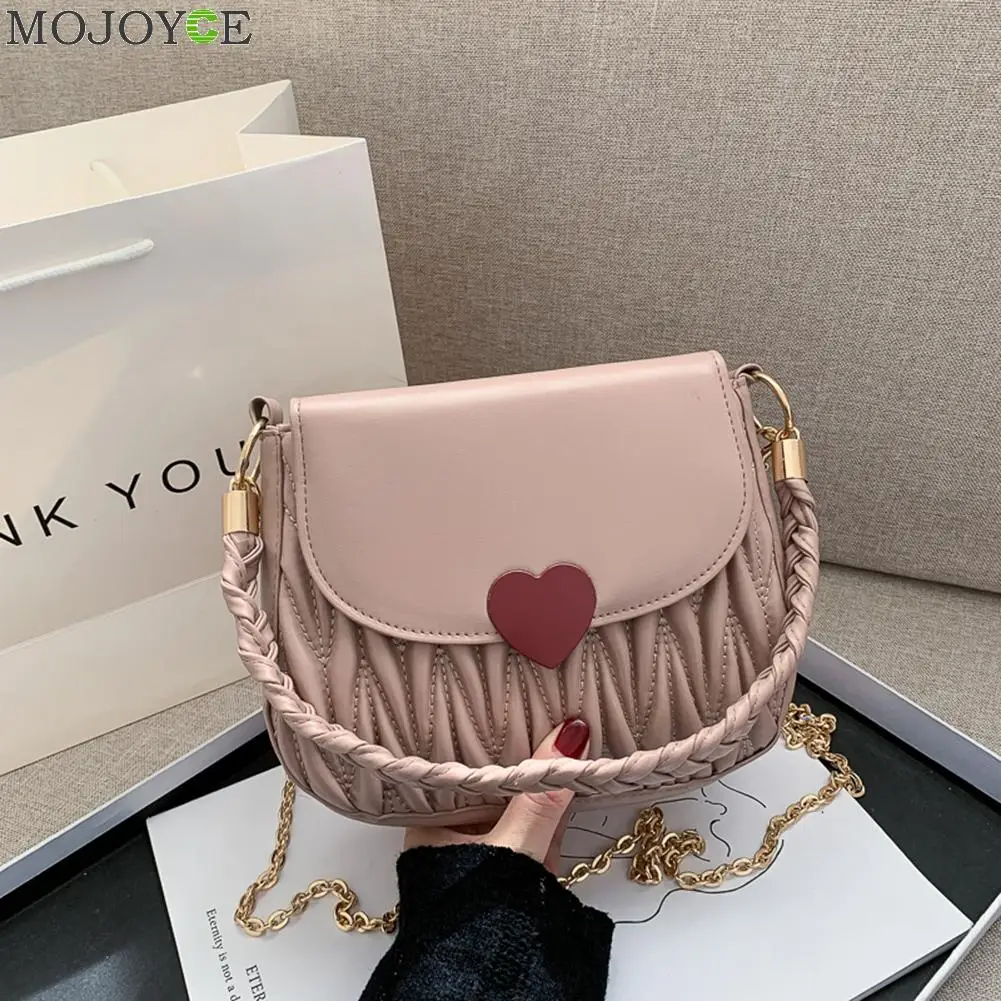 Модная сумка-мессенджер на цепочке из искусственной кожи для женщин