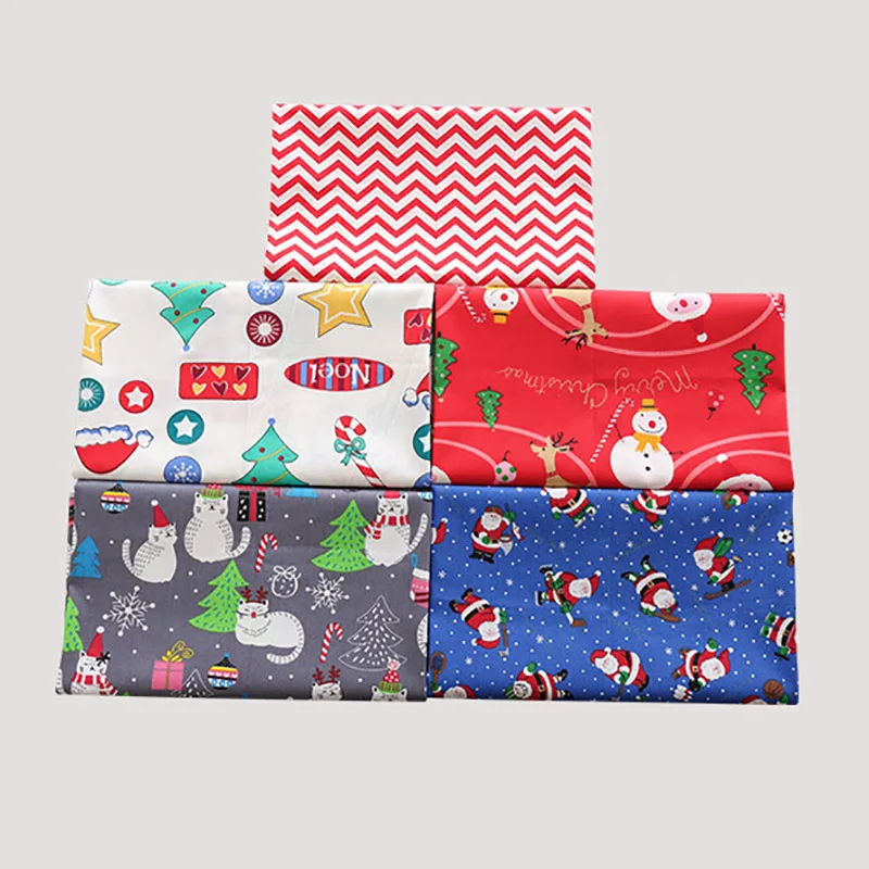 Nordic Style DIY Handmade Home Decoration Christmas Pattern 5 Pieces/Pack Patchwork Cloth Multi Purpose Sewing Supplies Cotton | Дом и сад
