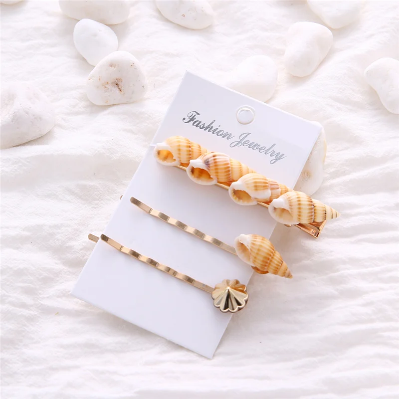Модная Имитация Жемчуга Заколка для волос набор ракушек заколка с кристаллами