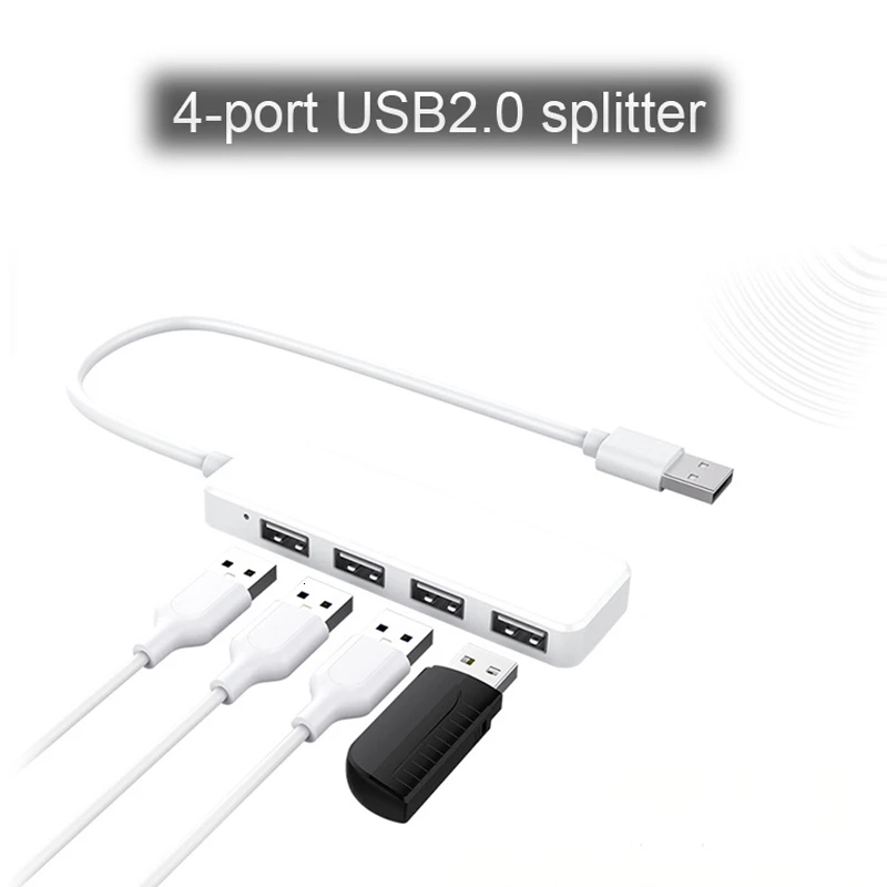 4 портовый usb хаб 2 0 высокоскоростной многопортовый мини разветвитель ультра