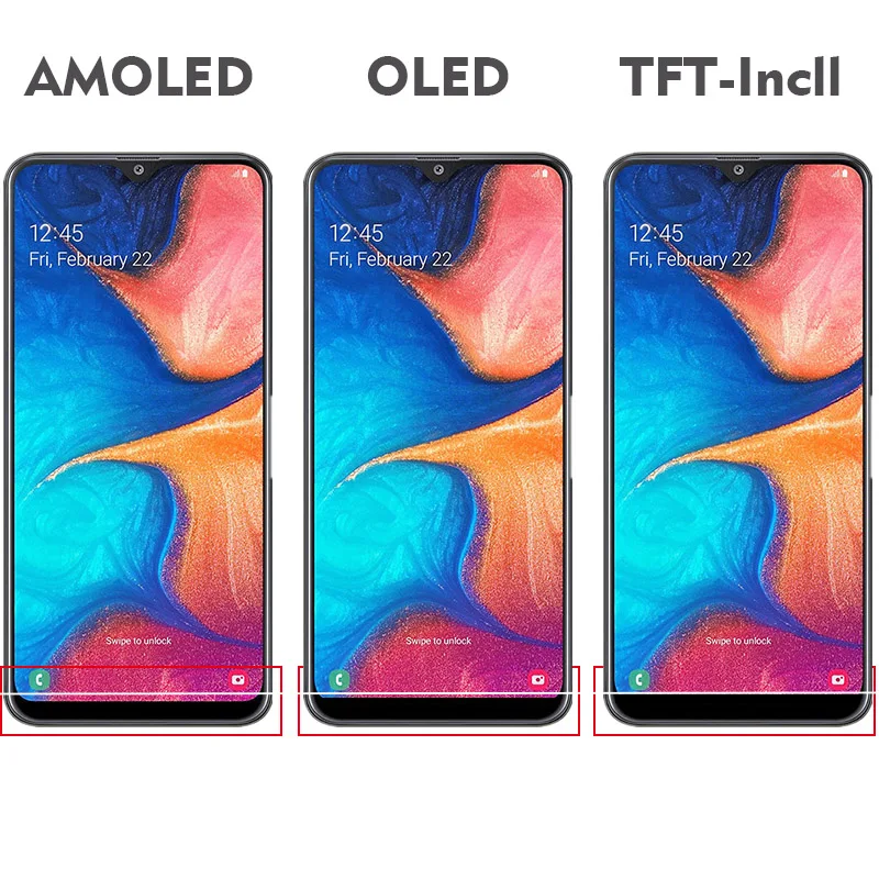 Pantalla LCD Original SUPER AMOLED para m&oacute;vil, montaje de digitalizador con pantalla t&aacute;ctil para Samsung Galaxy A20, A205, SM, A205F, A205FN, A205YN, A205G-3