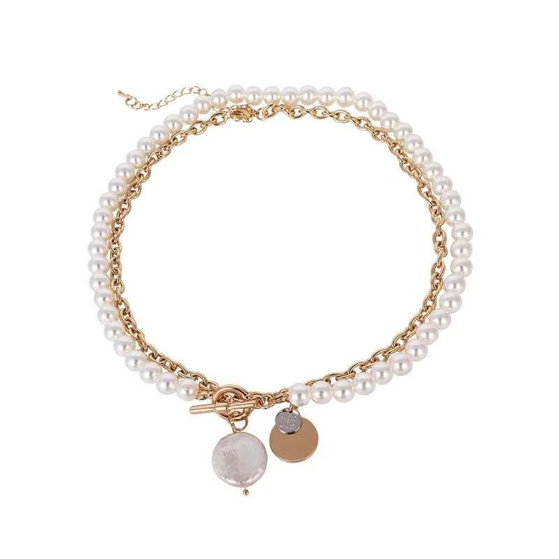 

Pearl pendant fashion street heart necklace sweater chain collier ras de cou femme kettingen voor vrouwen jewelry for women