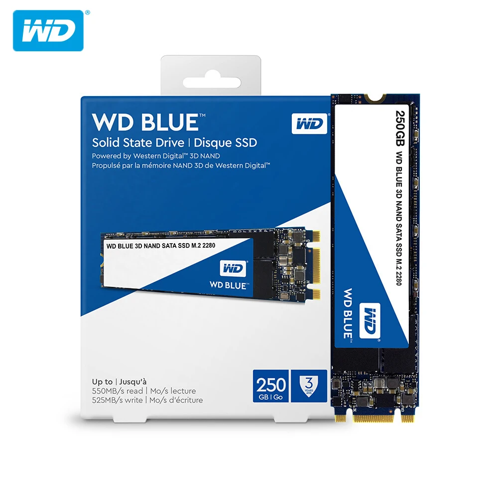 Western Digital Blue M.2 SSD 2  1  500  250       NGFF 2280 560 /