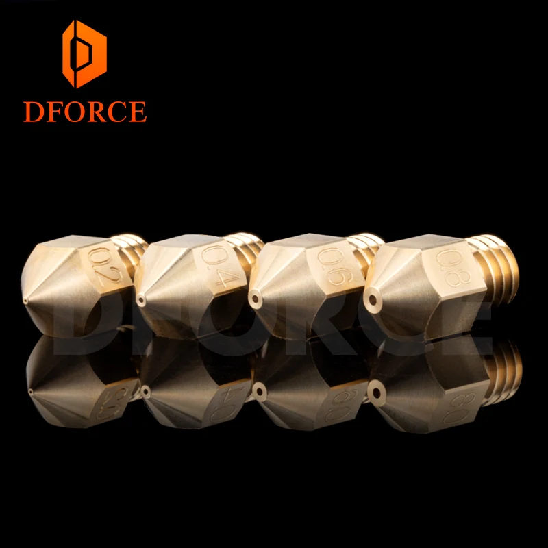 Латунная насадка DFORCE Swiss MK8 Резьба m6 Филамент 1 75 мм для 3D принтеров hotend J-head cr10