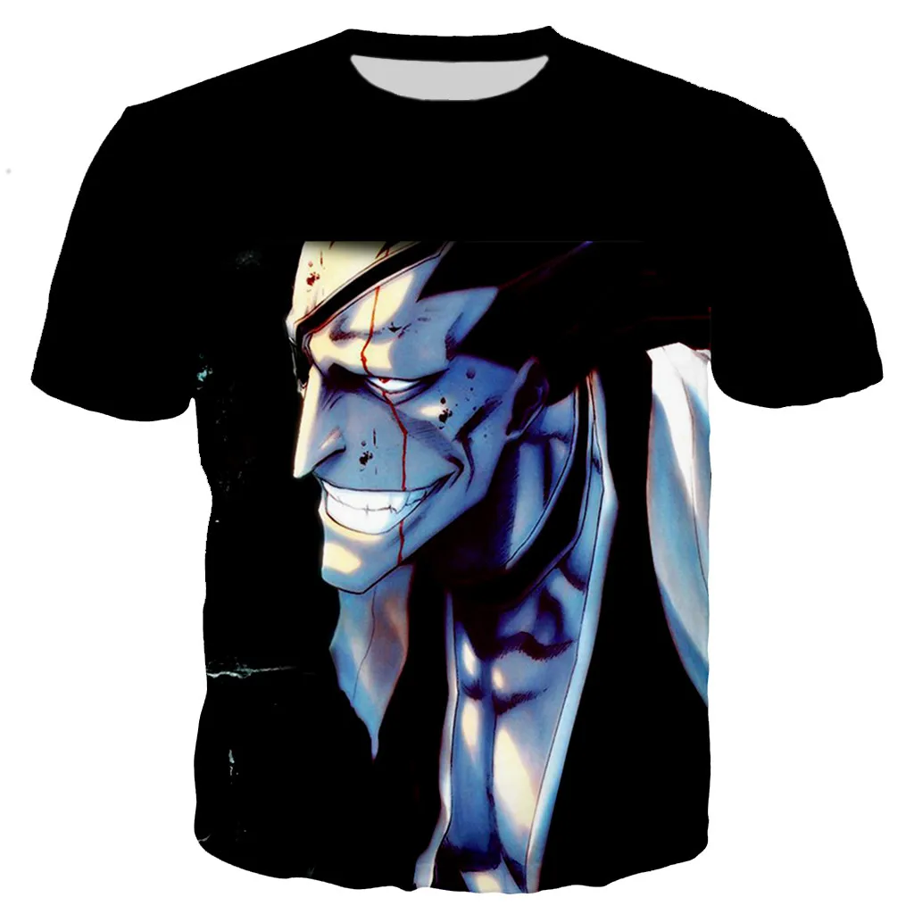 

Новое поступление 2021, футболка Ichigo Kurosaki с отбеливающим аниме 3D принтом, мужские и женские модные крутые футболки, топы большого размера