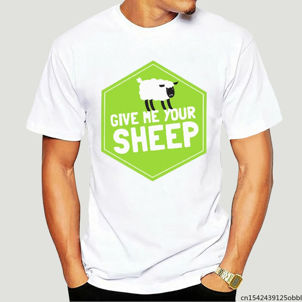 

Give Me Your Sheep Settlers of Catan Men's T Shirts Board Sheep Wood Short Sleeve Gift Idea Unisex Summer Trend