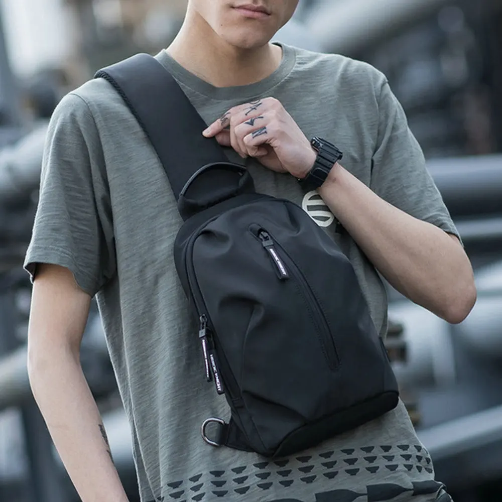 Мужская нагрудная сумка простая мессенджер на плечо Студенческая Модная