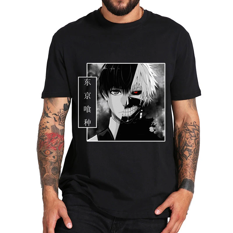 

Men Cool Summer Men T Shirt Casual Short Sleeve Tokyo Ghoul Print Anime Tshirt Summer Top Tee