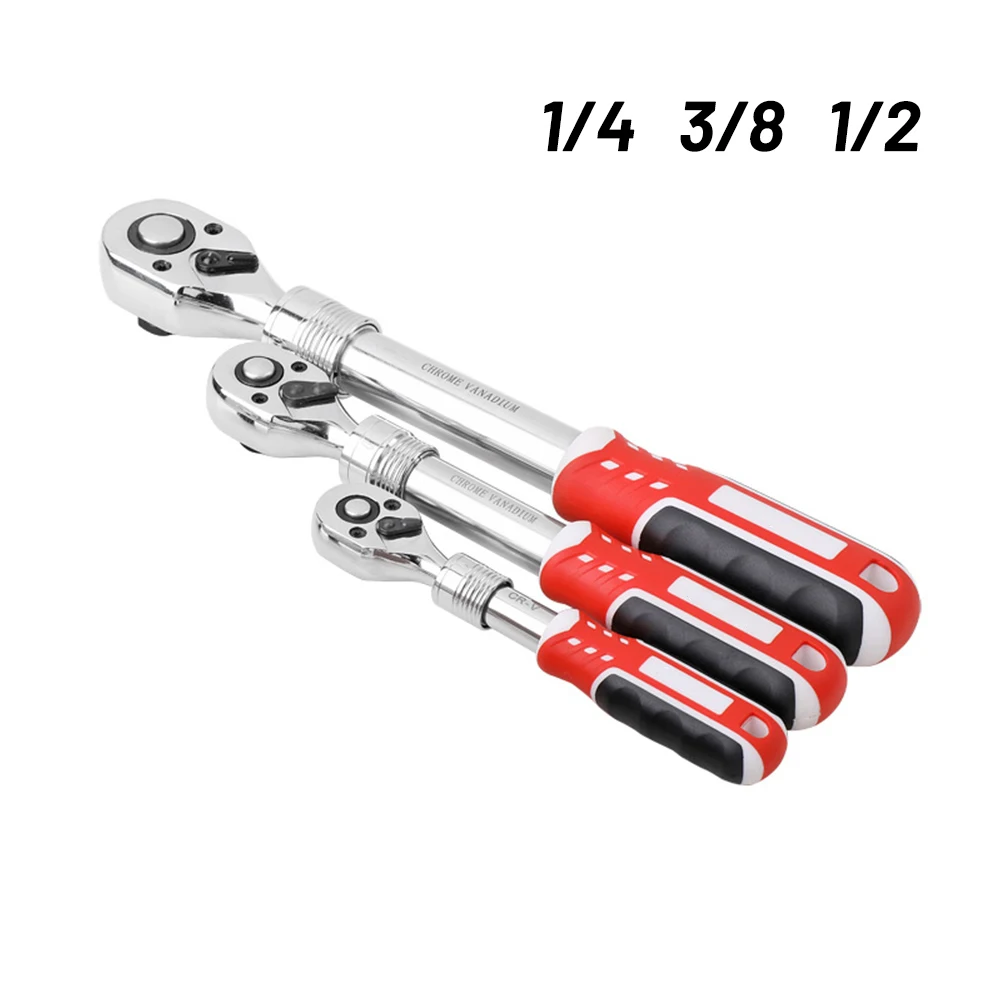 

1* Ratchet Spanner Wrench 1X 1pc 72T Chrome Vanadium Steel Long Handle
