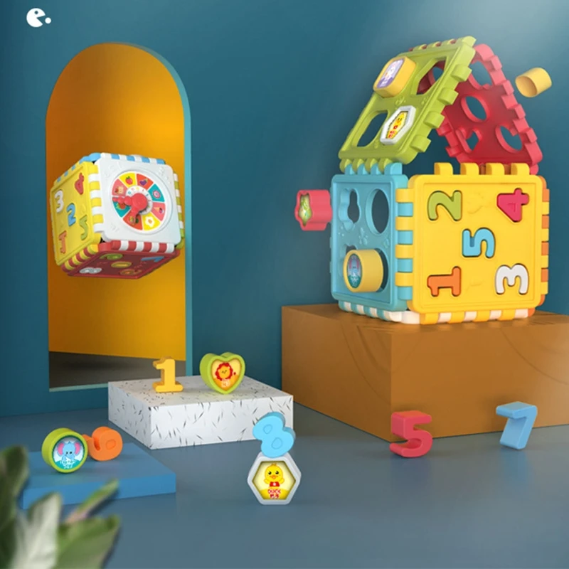 

Plastic Board Blocks for Baby Learning Crawling & Creative Puzzle Toys Brain Game Interactive Crawling Blocks Busy Cube