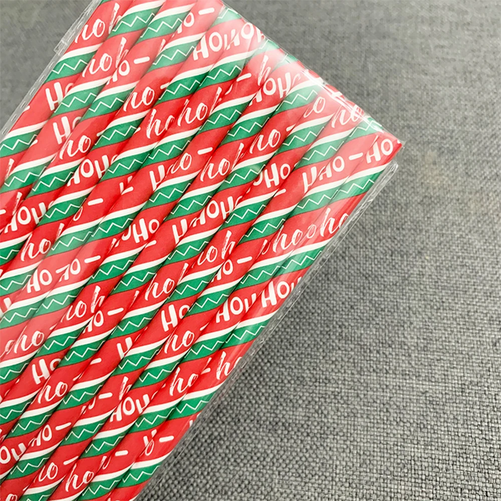 25 шт. украшения для рождественской вечеринки Бумажные Соломенные цветные полосы