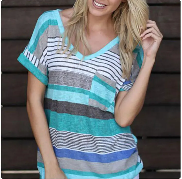 Модные женские летние футболки размера плюс с коротким рукавом топы глубоким