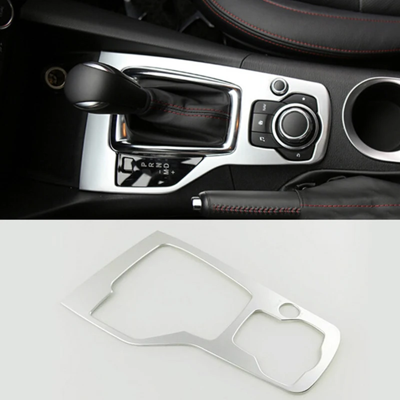 

Для Mazda 3 Axela 2014 2015 2016 ABS матовая ручка переключения рулевого механизма автомобиля рамка панели декоративная крышка Накладка аксессуары Тюни...