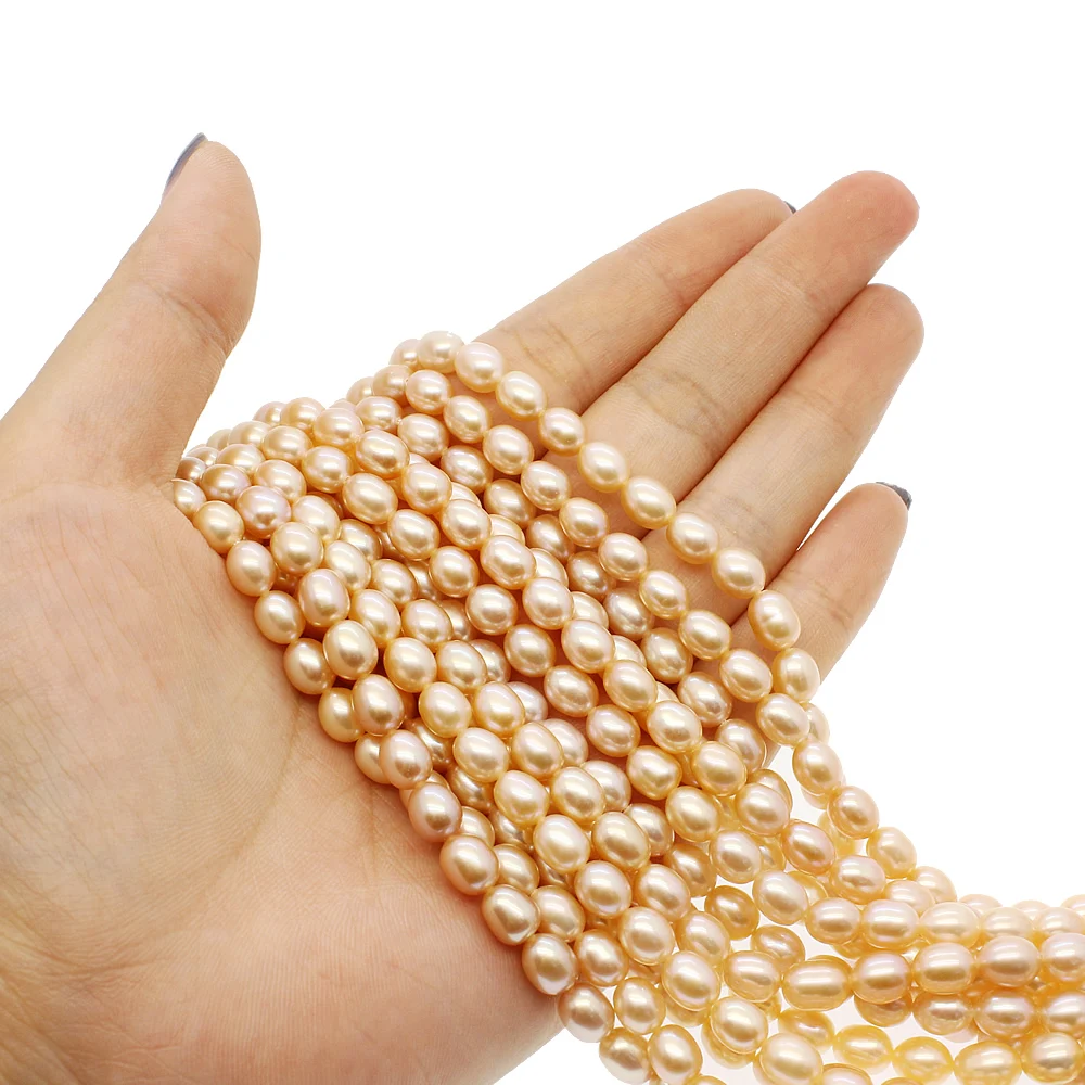 

Natural Freshwater Pearls Fashionable Baroque Rice Beads Jewelry Making DIY Necklaces Bracelets Earrings Jewelry Accessories