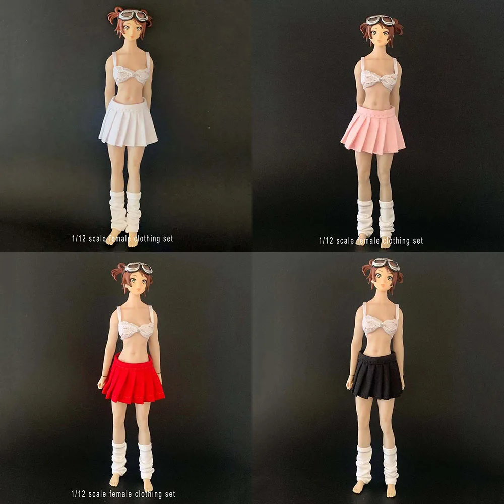 

1/12 Scale Sexy Female Figure Accessory Uniform Skirt Pleated Skirt For 6'' Inch Woman Action Figure Body