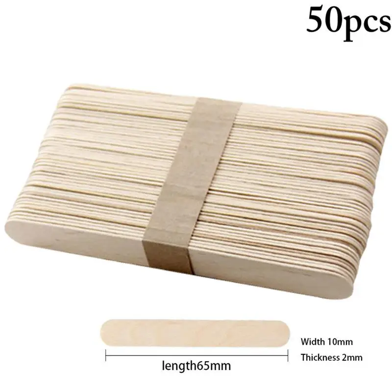 

50pcs Popsicle Stick Ice Cube Maker Colorful Cream Tools Model Special-Purpose Wooden Craft Stick Lollipop Mold Accessories