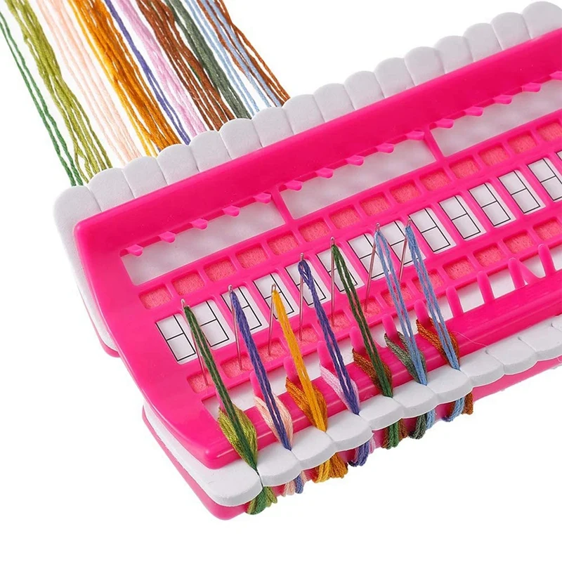 2 Pieces Floss Organizer Embroidery Kit Cross Stitch Tool 30 Positions Thread Organizers Sewing | Дом и сад