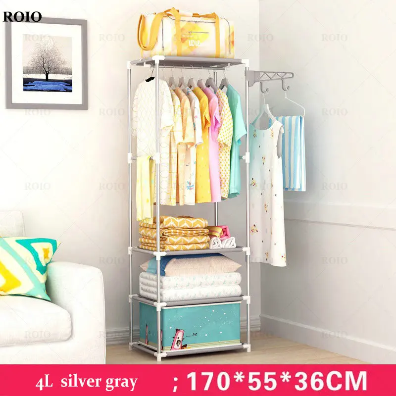 Simple Coat Rack Floored Clothes Hanger Bedroom Wardrobe Closet Clothing Drying Racks porte manteau kledingrek perchero de pie images - 6