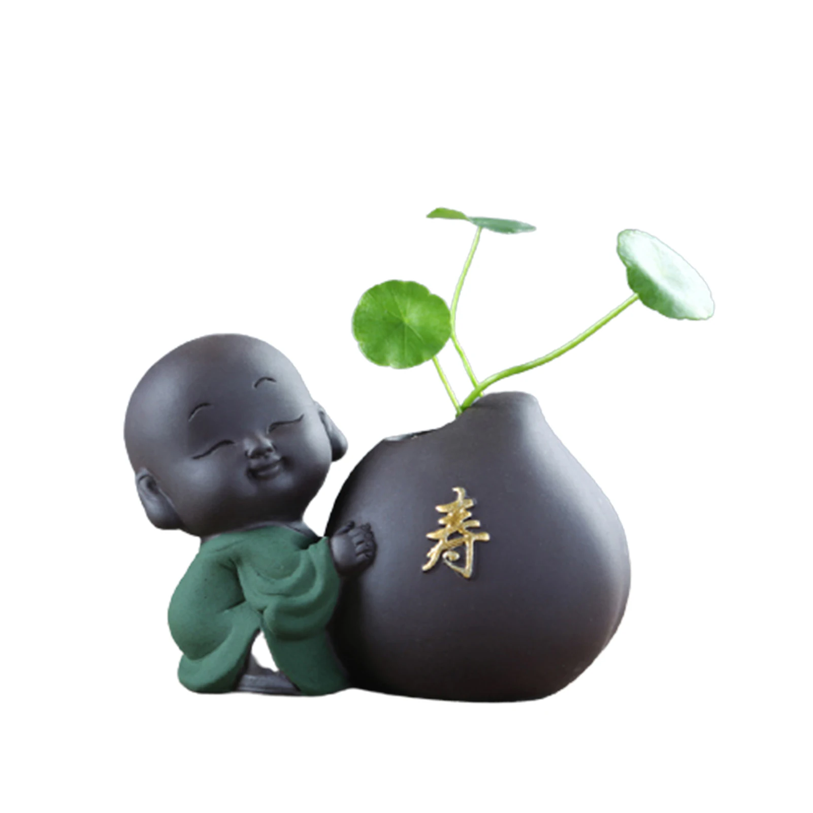 Zisha Monk Tea Pet with Fu Lu Shou Xi Cai креативная чайная ваза с принтом китайских иероглифов