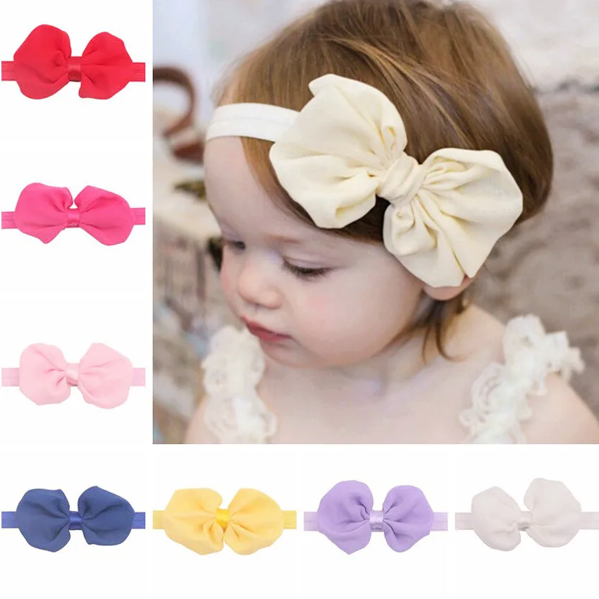 

Bowknot Children Elasticity Swallow Tail Headband Baby Hair Ribbon Circle Ornament Headdress