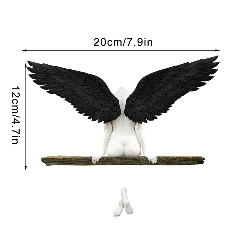 

Angel Art Sculpture Wall Decoration 3D Statue for Living Room Bedroom Decoration Wall Decor for Home Office TP-Hot