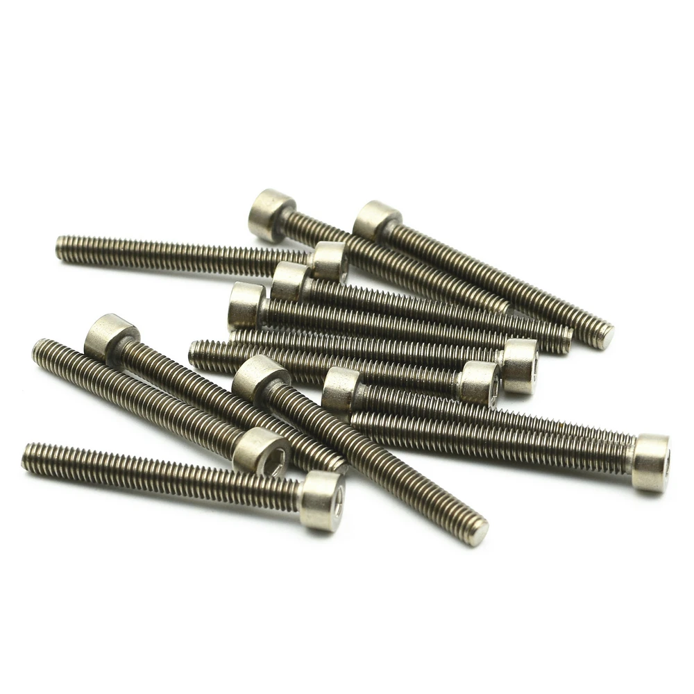 Titanium Bolts M3 M4 M5 8 10 15 20 25 30 40 50mm Ti Bolt Hexagon Socket Allen Drive Column Head Screws Fastener DIN912 20pcs|titanium bolts|ti boltm3