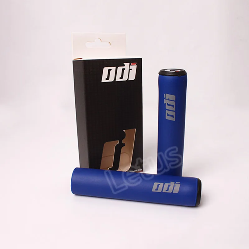 Blue 1 Pair ODI Упоры для рук на руль велосипеда MTB велосипед силиконовая рукоятка ручки противоскользящие амортизирующие мягкие горные ручка велосипедного руля Аксессуары для велосипеда - Цвет: Blue 1 Pair