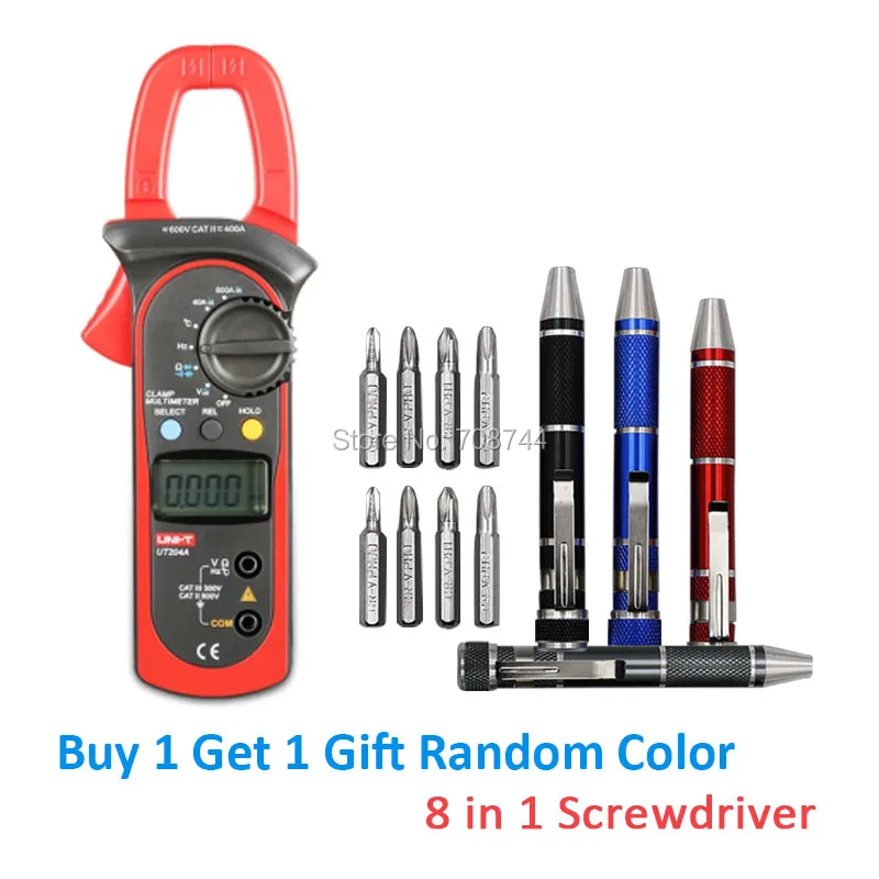 Цифровой мультиметр UT204A амперметр зажим с автоматическим диапазоном для