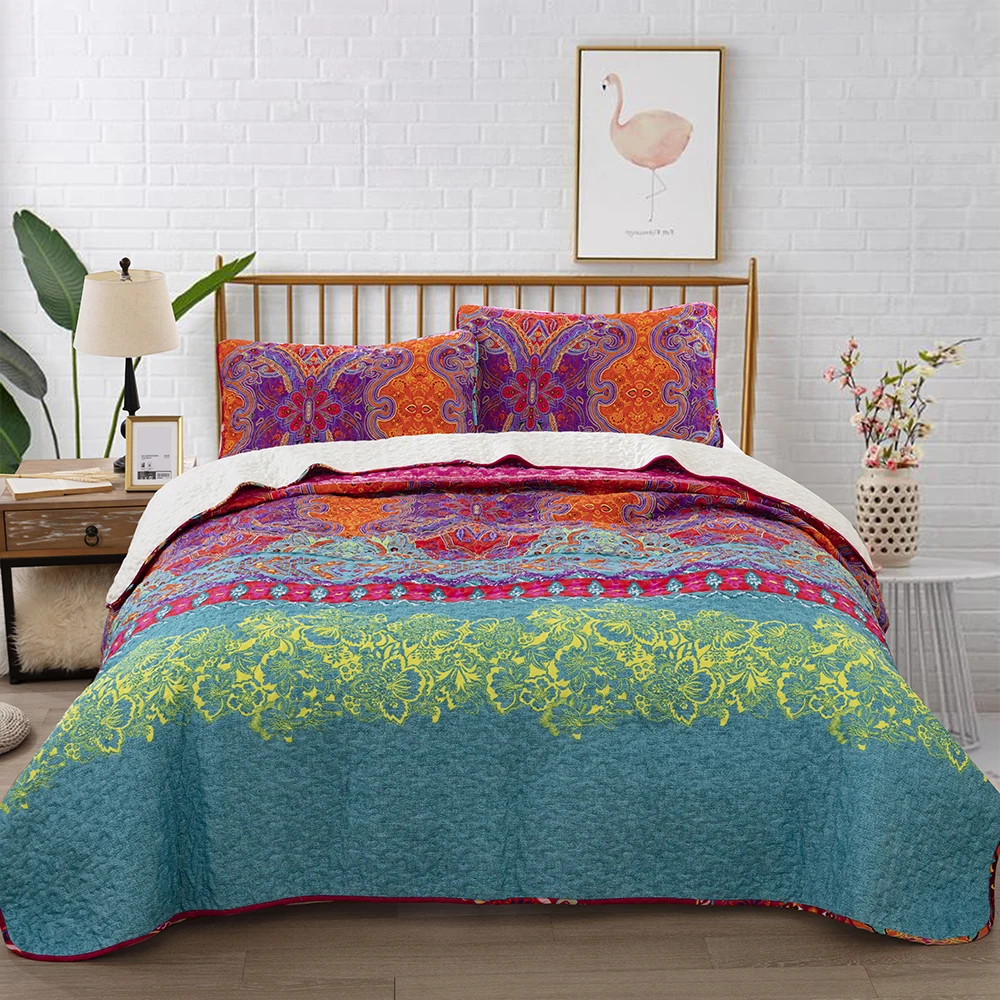 

Всесезонное постельное белье в богемном стиле, искусственное, для простыней, матрасов, постельного белья в клетку