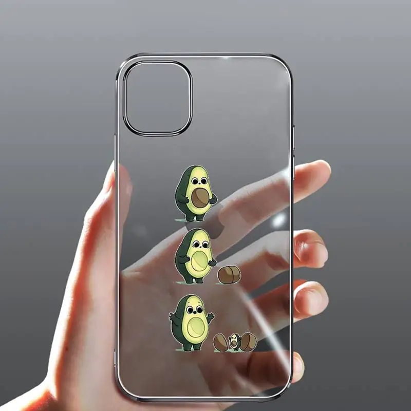 

Green Avocado Phone Case Transparent for Clear iPhone case 11 12 mini pro XS MAX 8 7 6 6S Plus X 5S SE 2020 XR