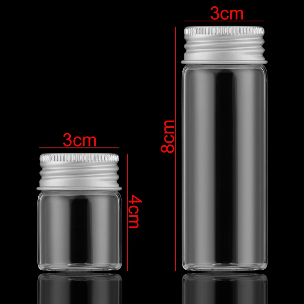 5 шт. Мини стеклянные бутылки алюминиевая крышка пустые для косметического крема