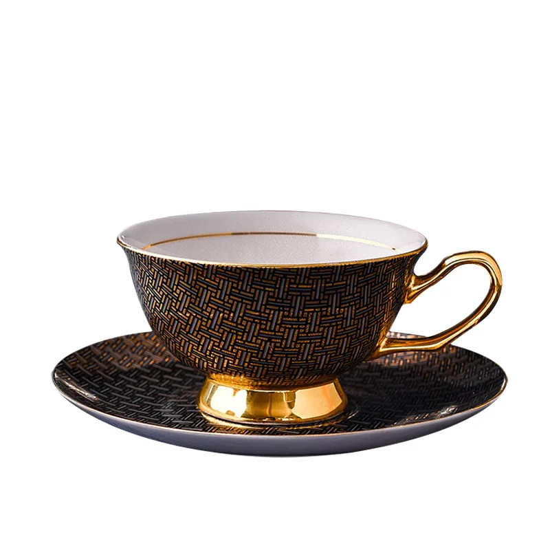 Новая модная кофейная чашка и блюдце из костяного фарфора забавный модный дизайн
