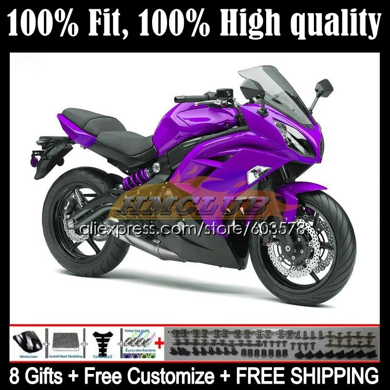 

Injection For KAWASAKI NINJA 650R ER6 F ER 6F 66CL.41 ER6F 12 13 14 15 16 ER-6F 2012 2013 2014 2015 2016 Fairings Gloss purple