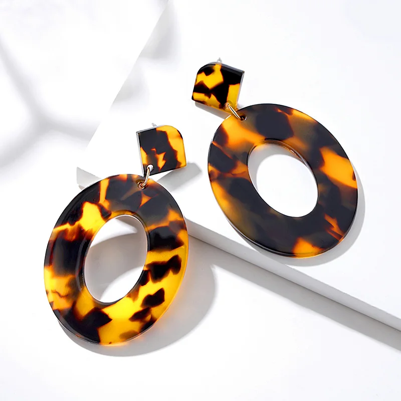 BICUX модные богемные массивные акриловые Висячие серьги для женщин винтажные