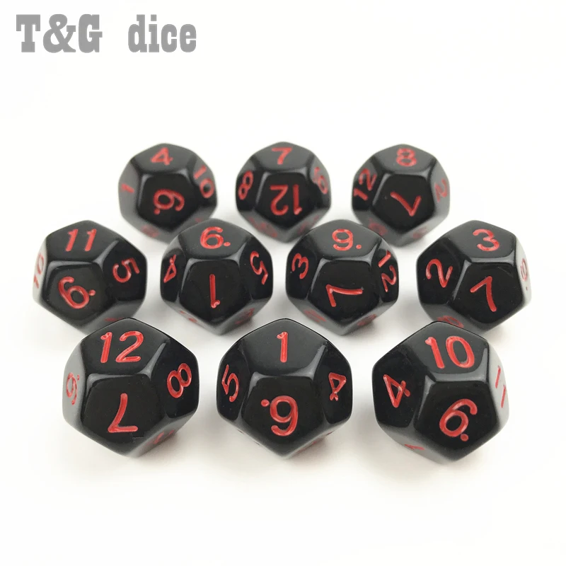 Удивительный многогранный цифровой набор кубиков Непрозрачный черный х Красный