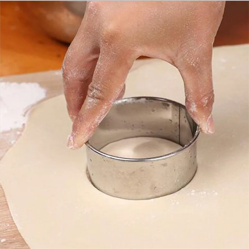 1PC Large Stainless Steel Round Dumplings Wrappers Molds Set Cutter Maker Tools Cookie Pastry Wrapper Dough Cutting Tool - купить по