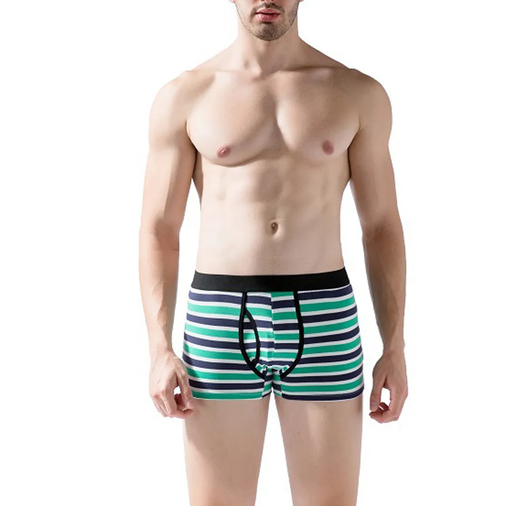 Новое Стильное мужское нижнее белье в полоску мягкие удобные трусики короткие