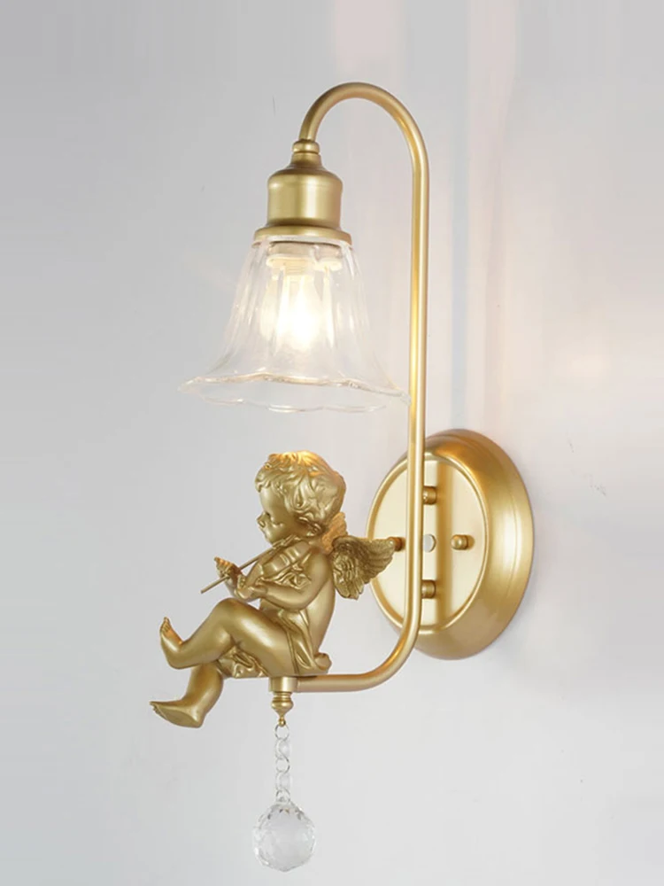 Креативный настенный светильник в скандинавском стиле с ангелом/скрипкой лампа