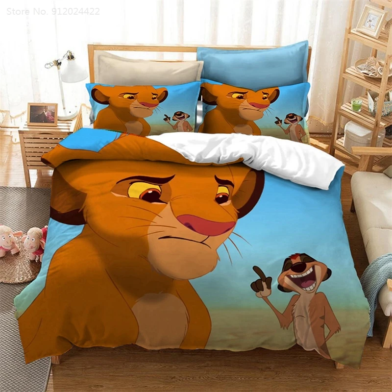 Simba Quilt Covers Bed Cover The Lion King Linen Family 3d Duvet Set Pillowcase Home Textiles Mufasa Disney Bedding | Дом и сад