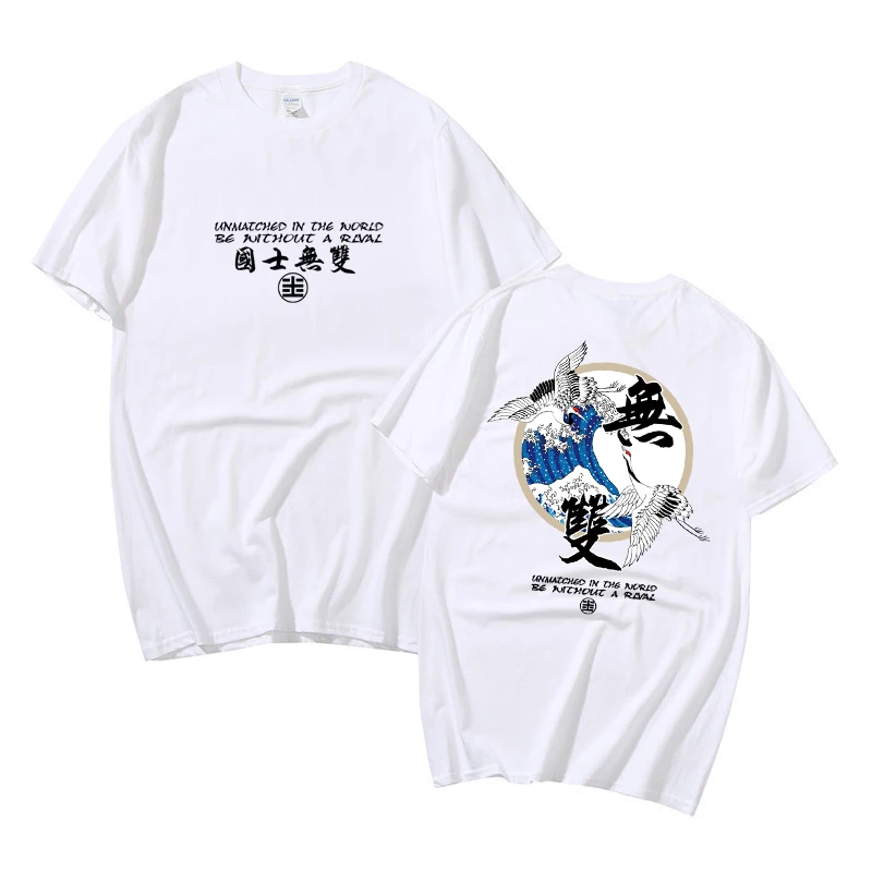 

Guo Shi Wushuang Japanese manga prints men's T-shirt pattern sweat clothes pattern summer new top simple O-neck men's T-shirt