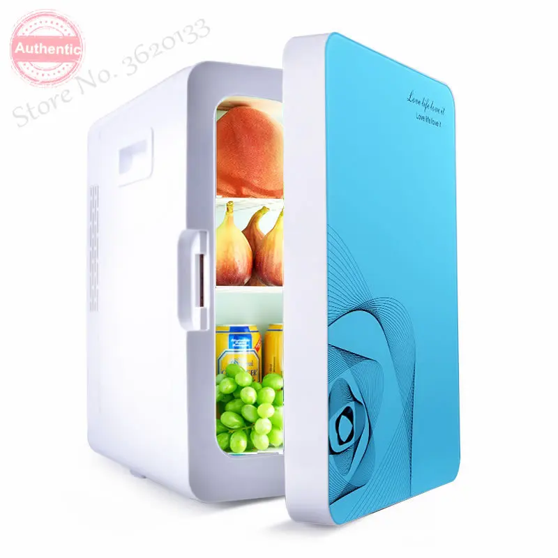 Подлинная акция мини холодильник из нержавеющей стали 20 л для дома и автомобиля