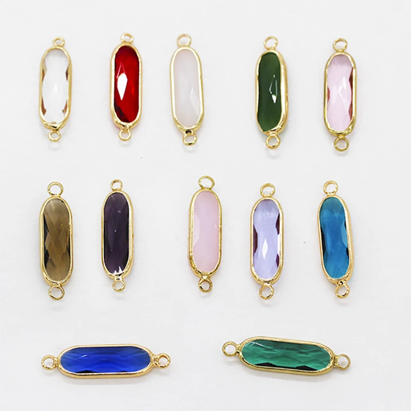 7x21 мм овальные винтажные очаровательные серьги поиска граненые Стеклянное