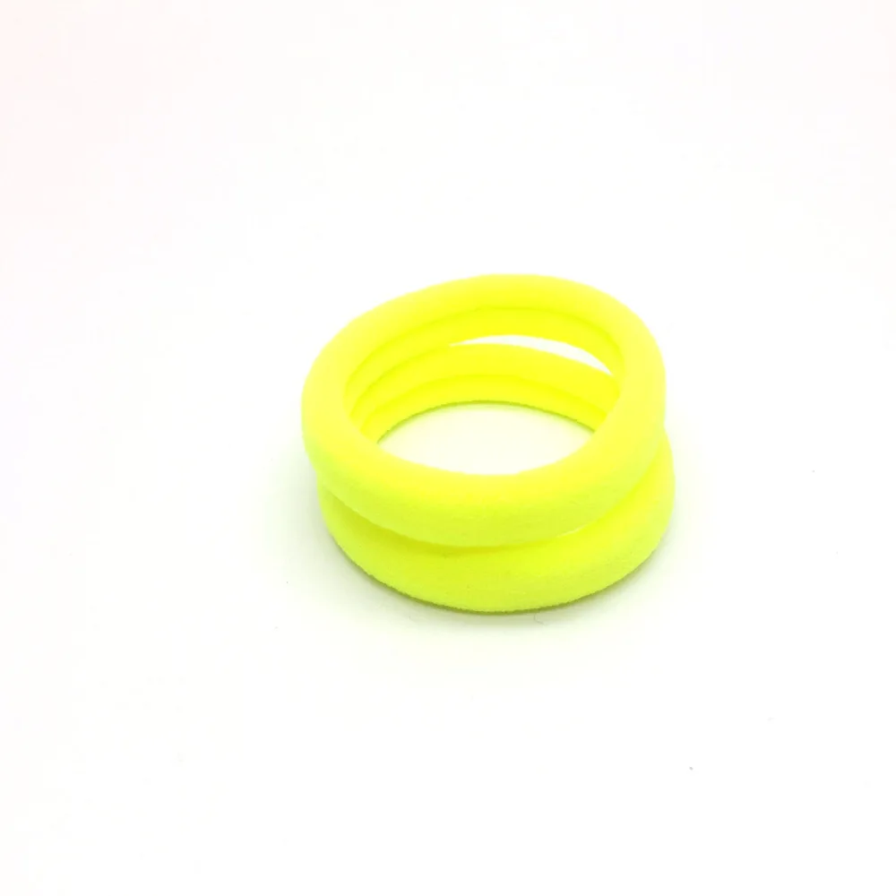 Neon Yellow - 20 PCS 20 шт. яркие цвета резинки детские безопасные эластичные резинки для волос конский хвост держатель для девочек женские аксессуары для волос - Цвет: Neon Yellow - 20 PCS
