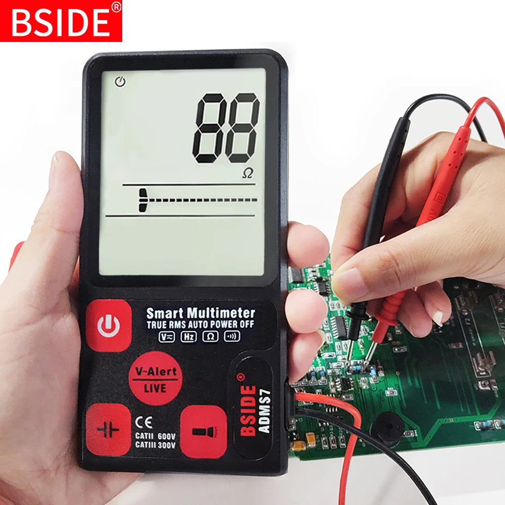 Горячая продажа мини цифровой мультиметр BSIDE ADMS9 S7 тест er Вольтметр Сопротивление