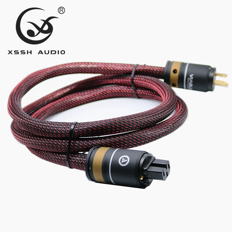 Усилитель XSSH audio Hifi FURUTECH OFC позолоченный с вилкой Стандарта США Европы IEC розетка