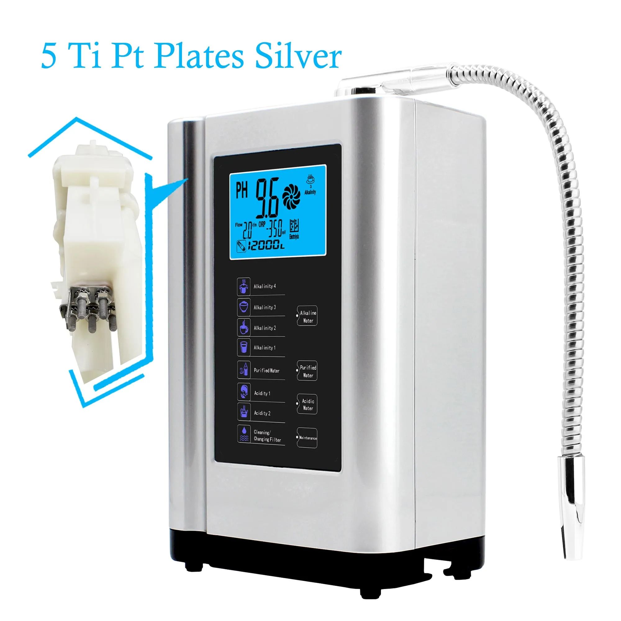 Alkaline Water Ionizer hydrogen generator Machine Purifier Produces pH 3.5-10.5 Acid water Filter system for Home | Бытовая техника