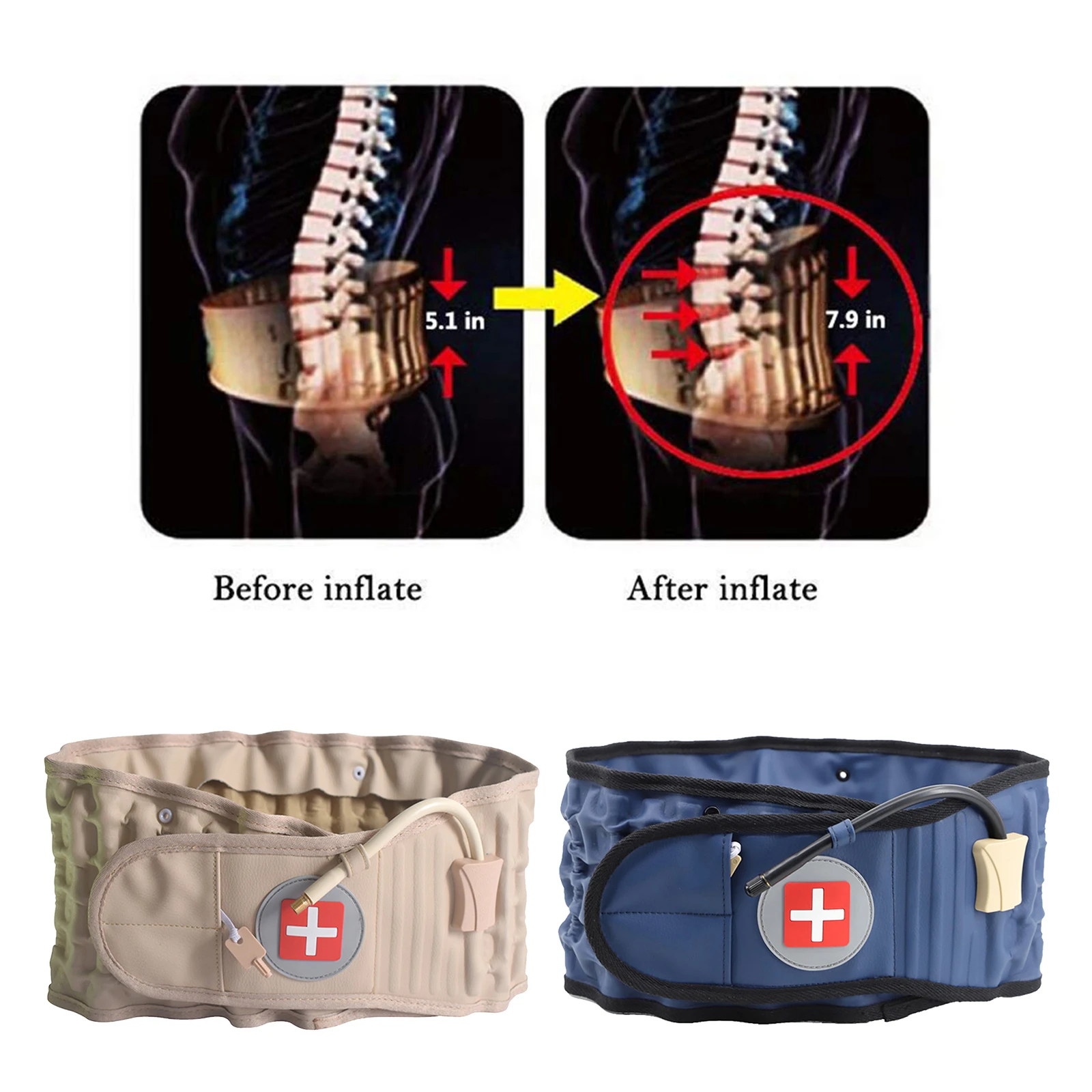 

Back Decompression Waist Belt Back Pain Lower Air Waist Support Brace Belt