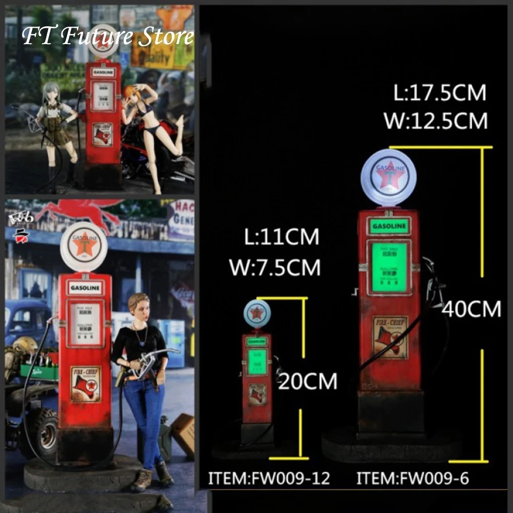 

In Stock FEELWOTOYS 1/6 1/12 Scale VINTAGE GAS PUMP FW009-6 FW009-12 Scene Accessory for 6 inch 12inch Action Fiugre Doll