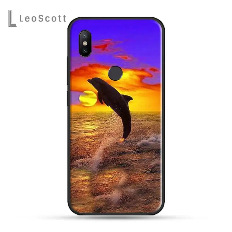 

Cute dolphin cartoon fashion Phone Case For Xiaomi Redmi note 7 8 9 t k30 max3 9 s 10 pro lite
